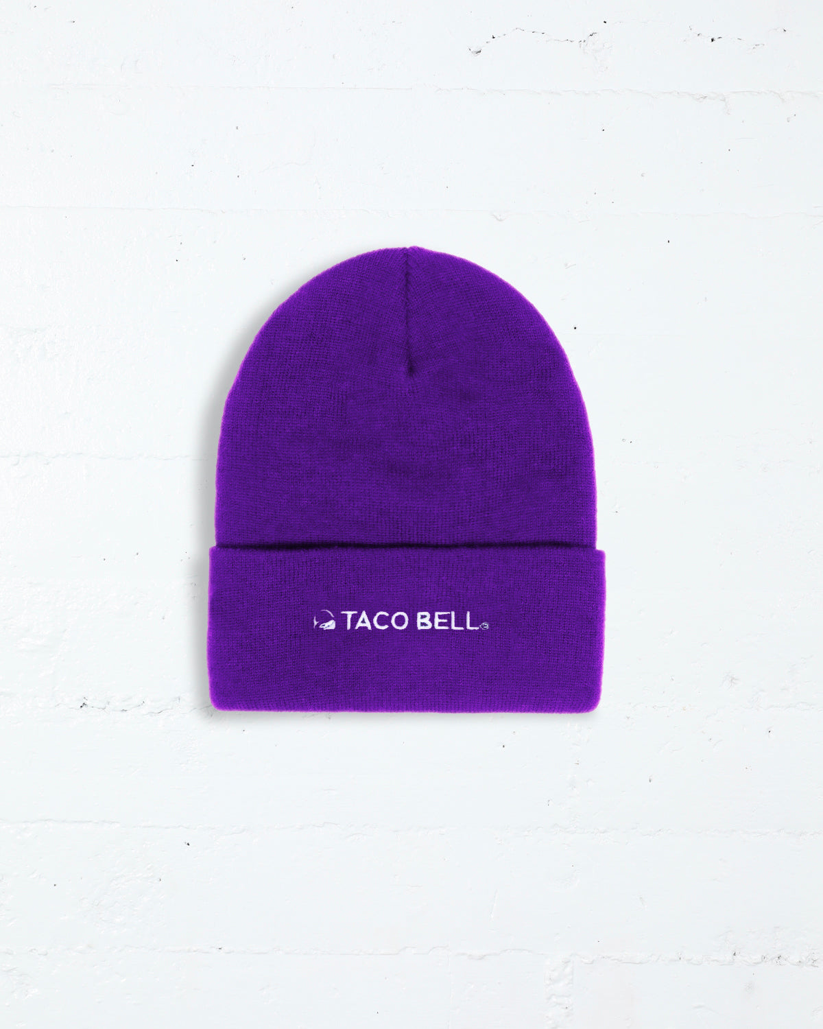 Embroidered Purple Beanie