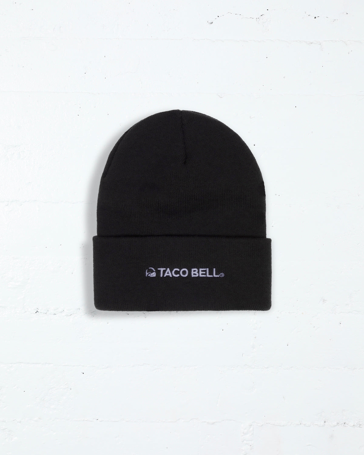 Embroidered Black Beanie