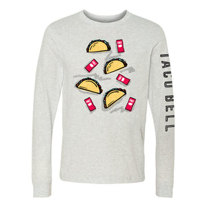 Taco Bell Fire Sauce Packet and Tacos Long Sleeve Shirt 1