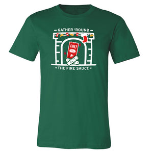 'Gather 'Round The Fire Sauce' Shirt Mobile View