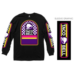 Taco Bell Logo Checkered Long Sleeve Shirt Mobile View