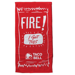 Fire Sauce Packet Beach Towel 1