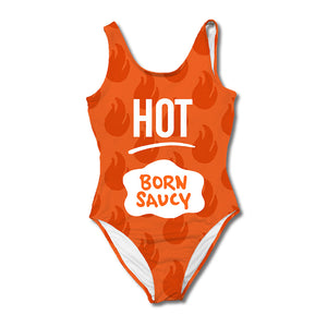 Hot Sauce Packet One Piece Swimsuit Mobile View