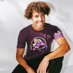 Bell Collage Purple T shirt Mobile View