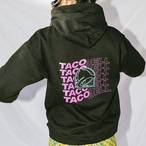 Crimped Style Black Hoodie Mobile View